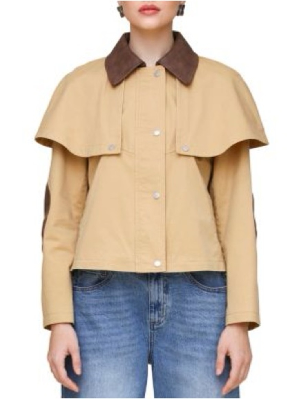 Avec Les Filles Cape Cropped Trench